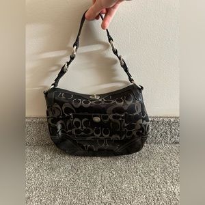 black coach shoulder bag